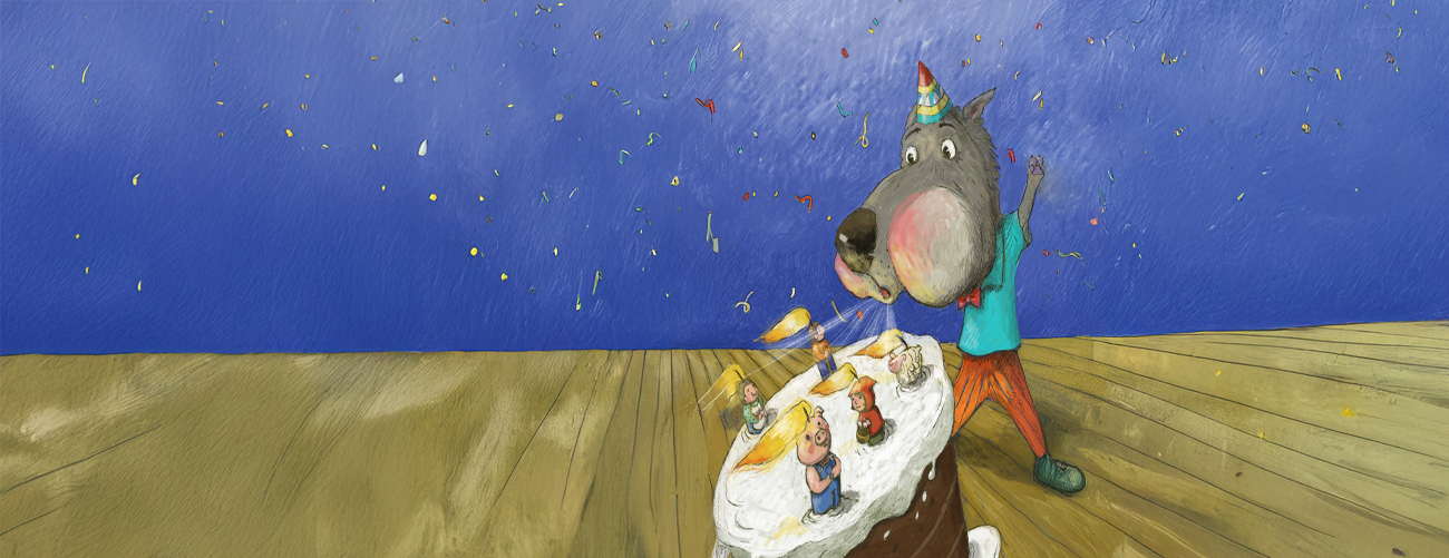 Afiche de La Fiesta de Cumpleaños del Lobo Feroz